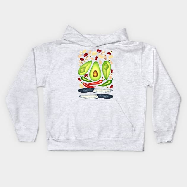 Avo-licious Chef Kids Hoodie by PerrinLeFeuvre